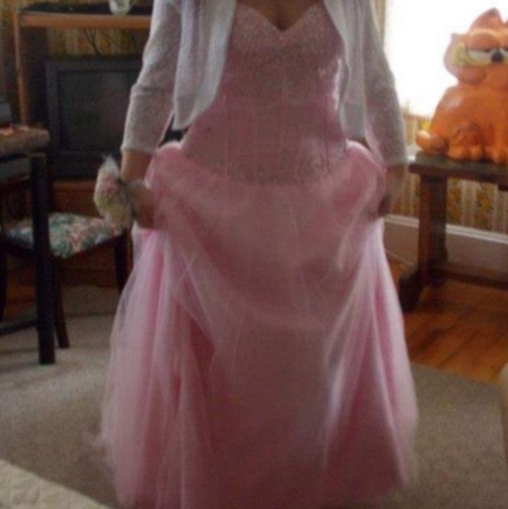 Size 8 pink prom dress